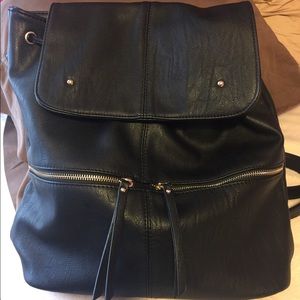 Faux leather backpack purse.